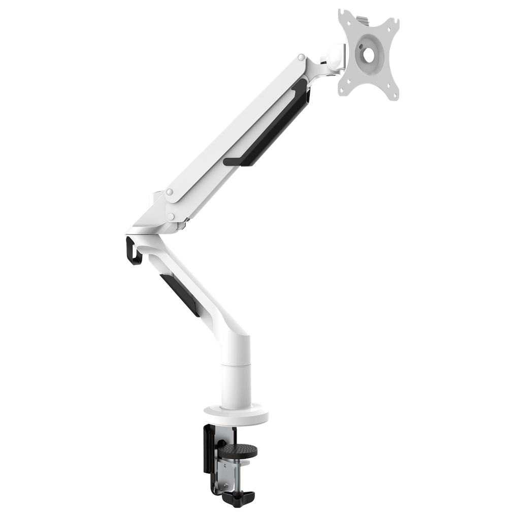 Dellonda Adjustable Single Monitor Arm with 360° Rotation - White