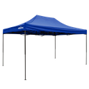 Dellonda Premium 3 x 4.5m Pop-Up Gazebo, Heavy Duty, PVC Coated, Water-Resistant Fabric, Supplied with Carry Bag, Rope, Stakes & Weight Bags - Blue Canopy