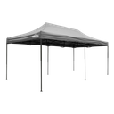 Dellonda Premium 3x6m Pop-Up Gazebo, Heavy Duty, PVC Coated, Water-Resistant Fabric, Supplied with Carry Bag, Rope, Stakes & Weight Bags - Grey Canopy