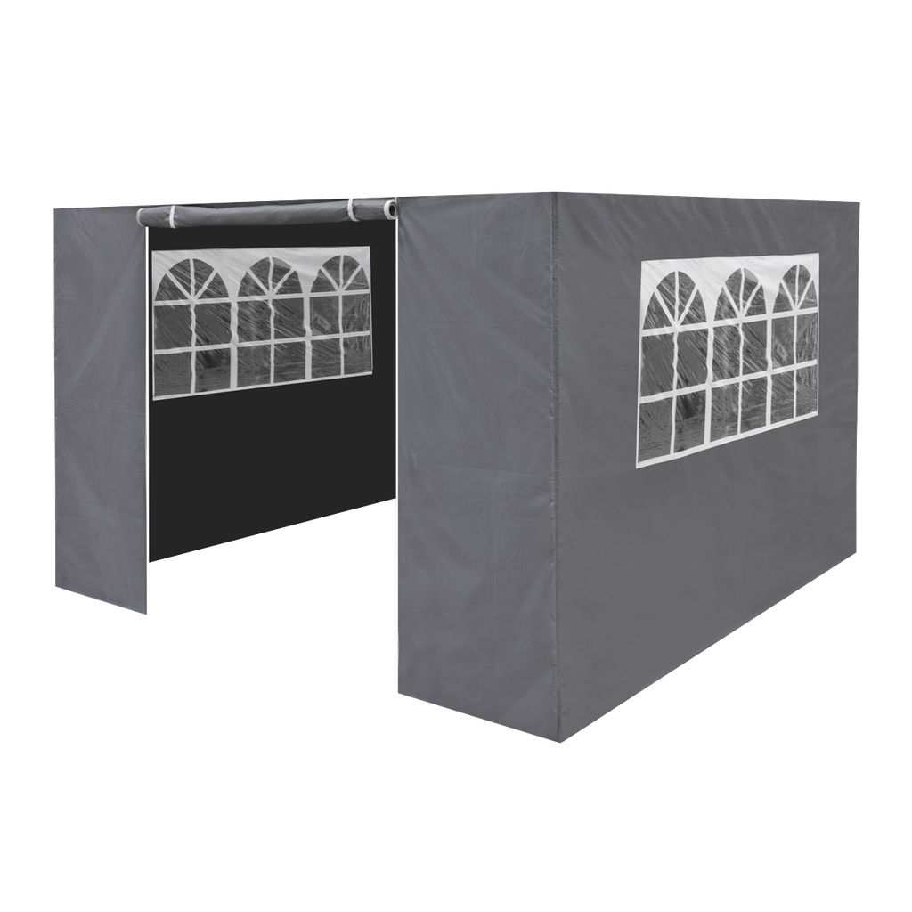 Sealey Dellonda Premium Side Walls/Doors/Windows for Gazebo/Marquee, Fits 2 x 2m Models - Grey