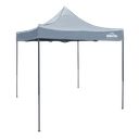 Dellonda Premium 2 x 2m Pop-Up Gazebo, Heavy Duty, PVC Coated, Water-Resistant Fabric, Supplied with Carry Bag, Rope, Stakes & Weight Bags - Grey Canopy