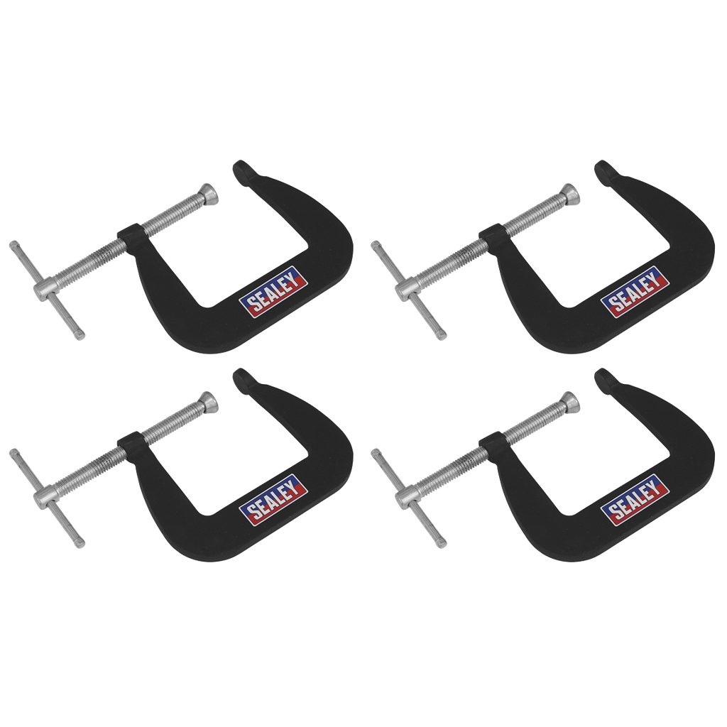 Sealey Junior C-Clamp Set 64mm x 64mm 4pc
