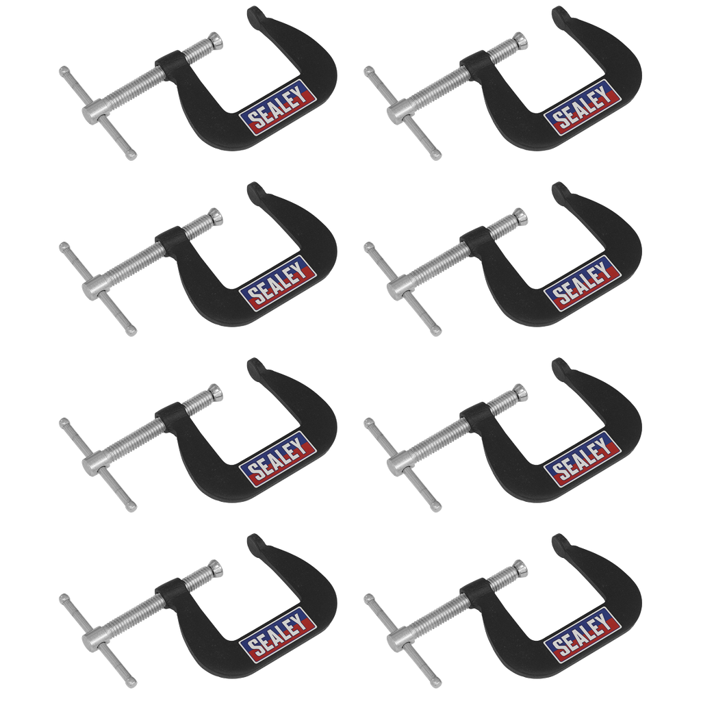 Sealey Junior C-Clamp Set 38mm x 38mm 8pc