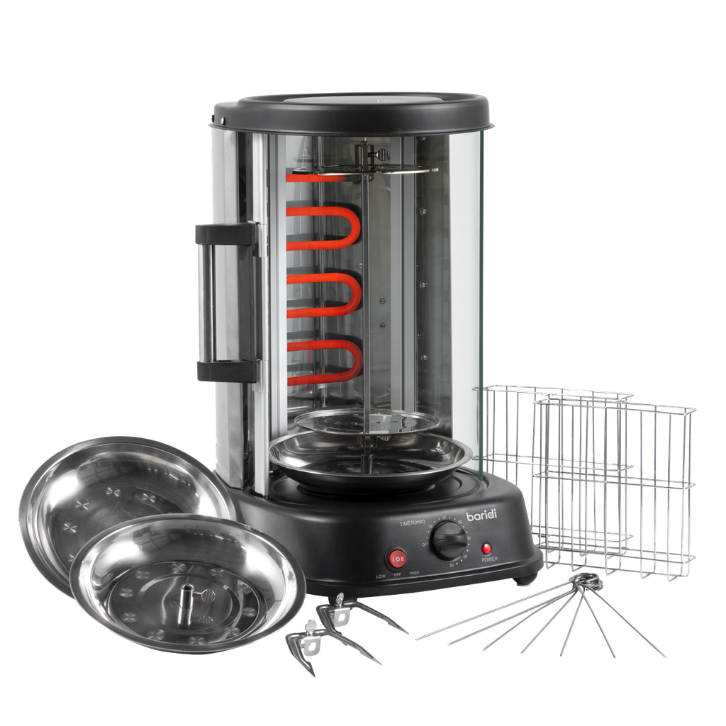 Baridi Vertical 360° Rotisserie Smokeless Grill 21L Capacity