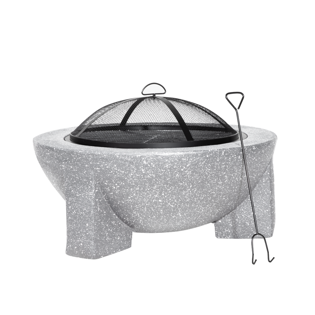 Sealey Dellonda Round MgO Fire Pit with BBQ Grill, Ø75cm, Safety