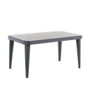 Sealey Dellonda Weather-Resistant Polypropylene/Fibreglass Dining Tables with Tempered Glass Top 150 x 90 x 76cm - Anthracite