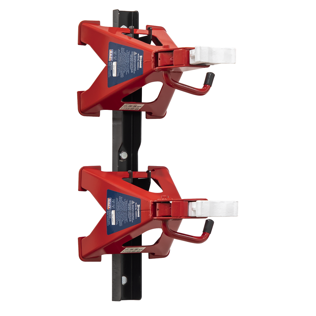 Sealey Axle Stand & Axle Stand Storage Rack Combo 3 Tonne