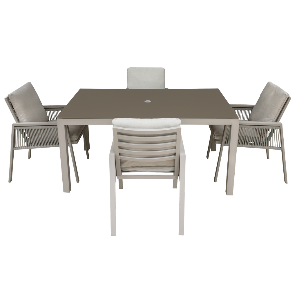 Dellonda Fusion Outdoor Dining Set 5pc
