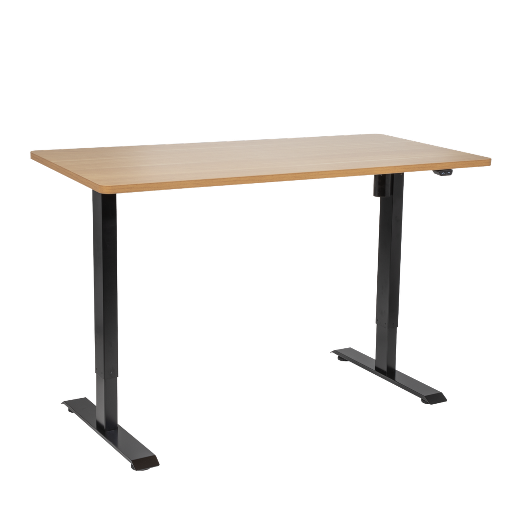 Sealey Dellonda Single Motor Ultra-Quiet Adjustable-Height Electric Sit/Stand Desk - Oak Desktop