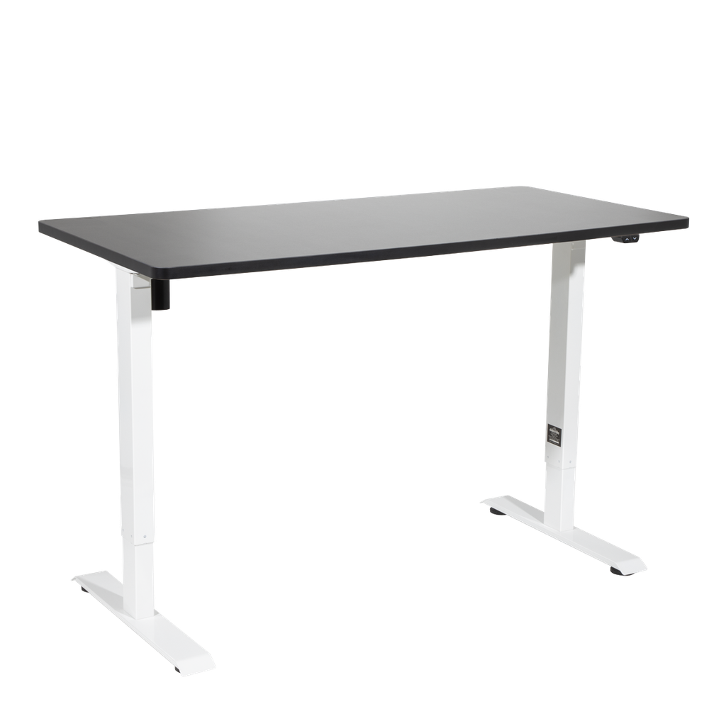 Dellonda Single Motor Ultra-Quiet Adjustable-Height Electric Sit/Stand Desk - Black Desktop