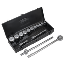 Sealey Premier Socket Set 3/4"Sq Drive 12-Point 15pc