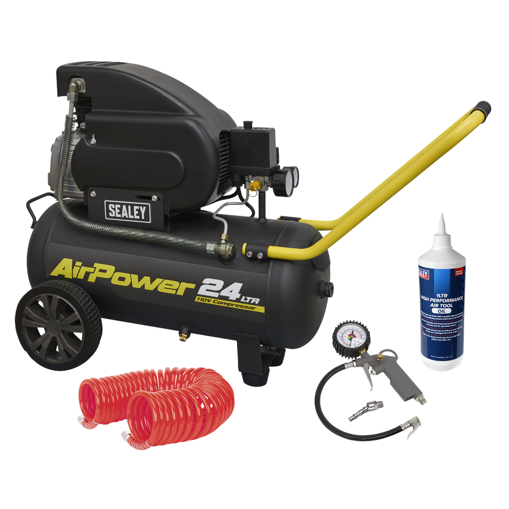 24L Direct Drive Air Compressor Combo 2hp 110V