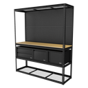 Heavy-Duty Modular Workbench & Racking Kit with 3 Storage Units