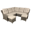 Sealey Dellonda Chester Rattan Wicker Outdoor 5-Seater Corner So