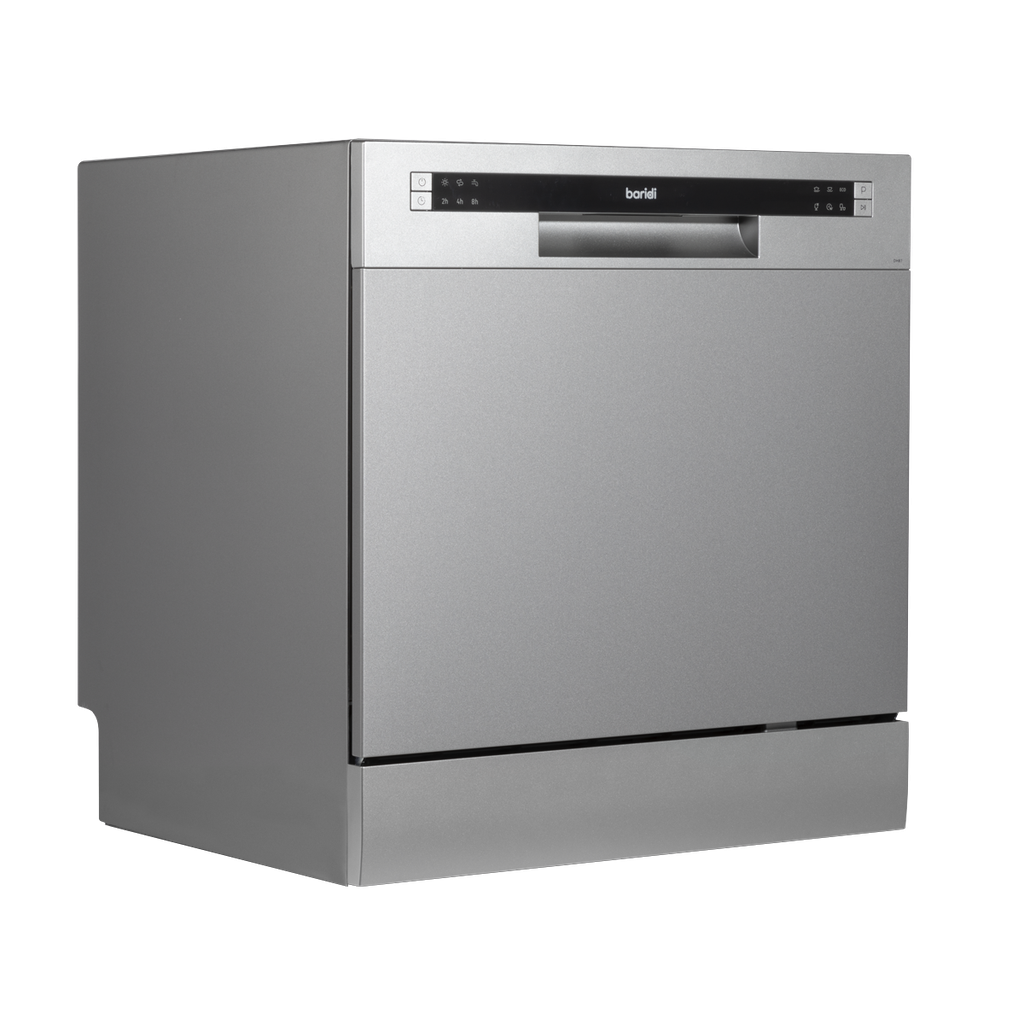 Baridi Tabletop Dishwasher 8 Place Settings 8L Capacity - Silver