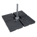 Sealey Dellonda Fillable Parasol Base, Water/Sand Fill 92L 4pc