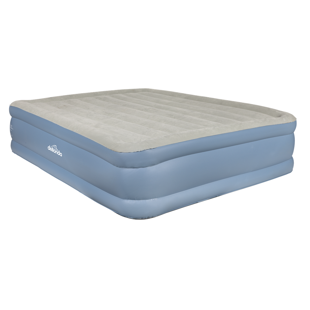 Dellonda Raised Air Bed with Built-in Electric Pump & Storage Bag - Queen