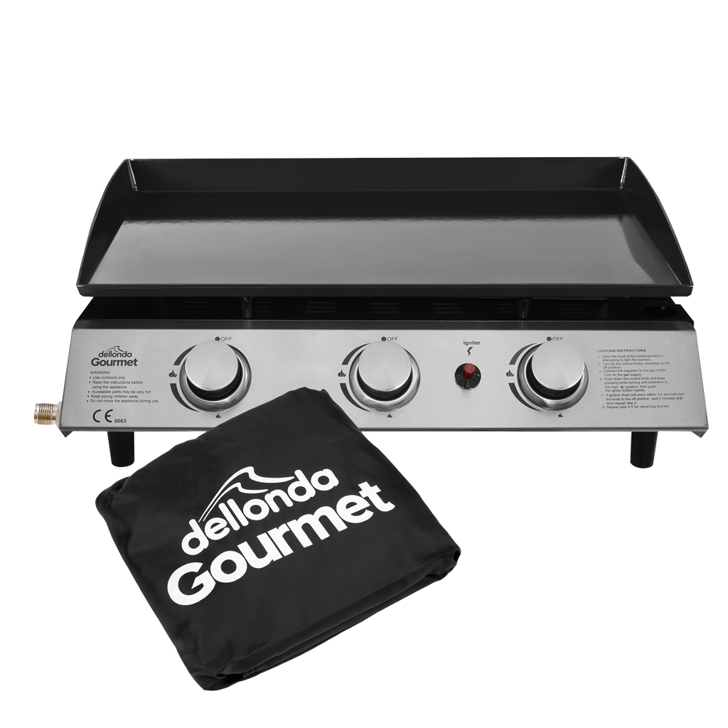 Sealey Dellonda 3 Burner Portable Gas Plancha & Cover