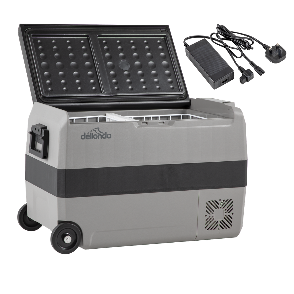Dellonda Portable Fridge Freezer/Cool Box with LED Display & AC/DC 230V Adaptor 50L