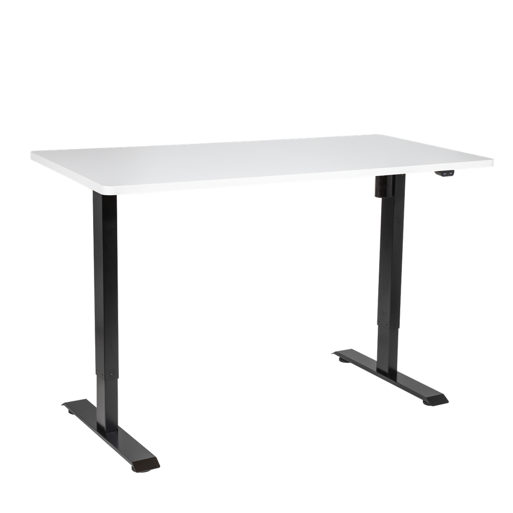 Dellonda Single Motor Ultra-Quiet Adjustable-Height Electric Sit/Stand Desk - White Desktop