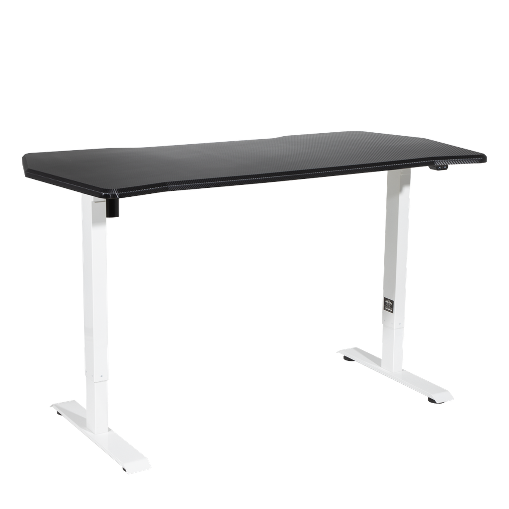 Dellonda Single Motor Ultra-Quiet Adjustable-Height Electric Sit/Stand Desk - Carbon Fibre Effect Desktop
