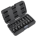 Sealey Premier Imperial Hex Impact Socket Bit Set 1/2"Sq Drive 8