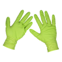 Sealey Diamond Grip Extra-Thick Nitrile Powder-Free Gloves, Hi-V