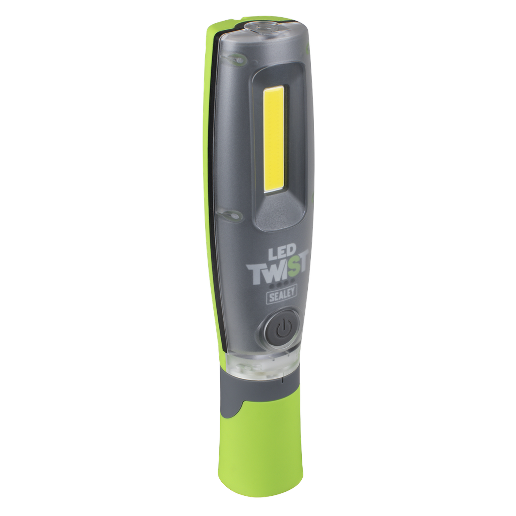 Sealey LED Twist Rechargeable Inspection Light Green