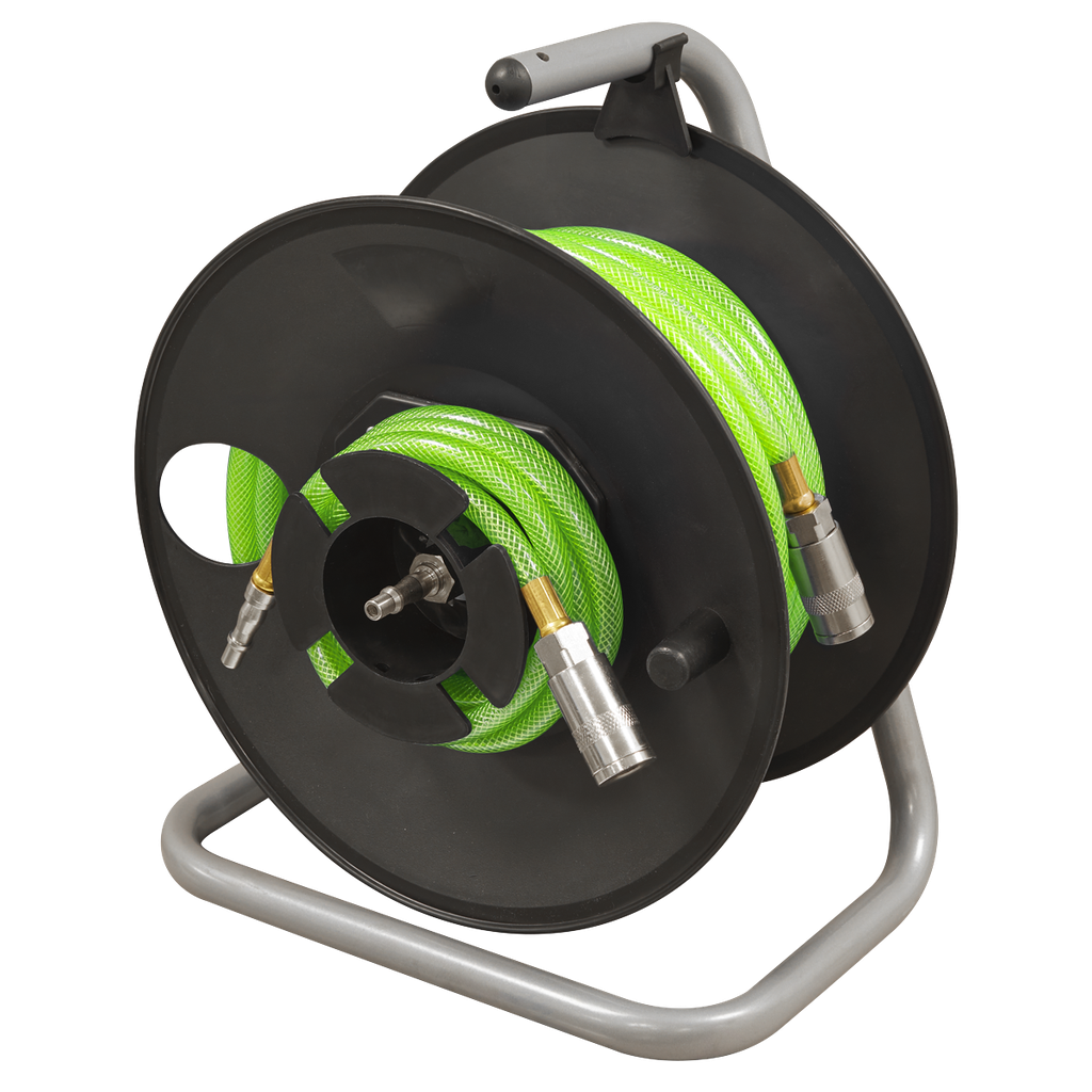 Sealey 20m Portable Manual Air Hose Reel 6mm ID