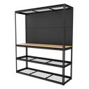 Heavy-Duty Modular Workbench with Racking & Pegboard 1820mm 300kg Capacity Per Level