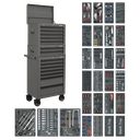 Superline PRO® Tool Chest Combination 14 Drawer with 1179pc Tool Kit - Grey