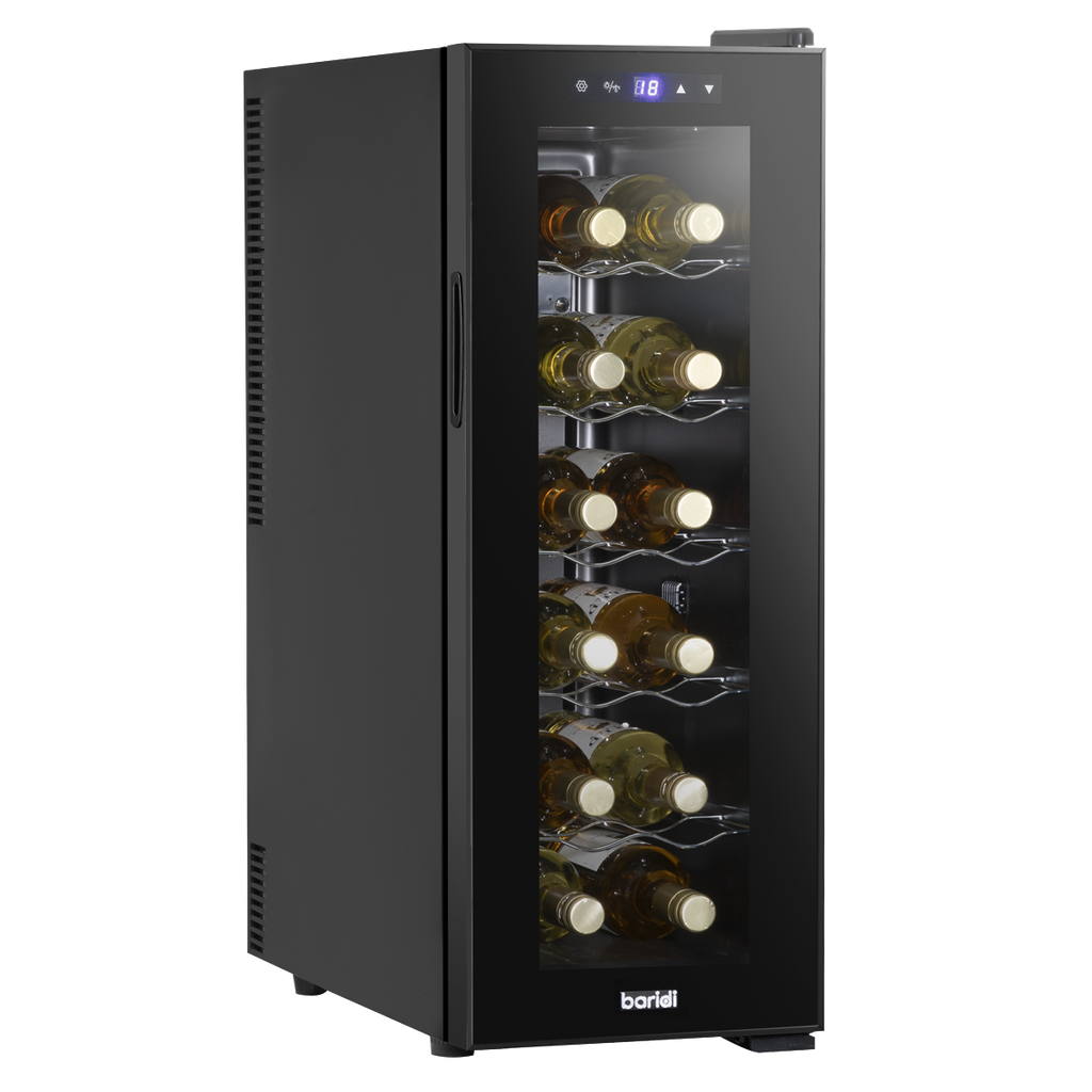 Sealey Baridi 12 Bottle Wine Fridge & Cooler - Black