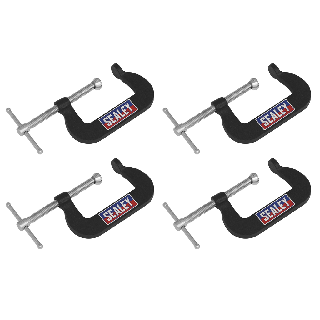 Sealey Junior C-Clamp Set 51mm x 32mm 4pc