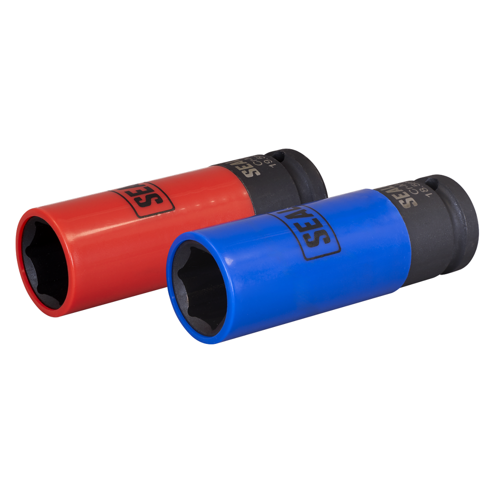 Sealey Alloy Wheel Impact Socket Set 1/2"Sq Drive 2pc
