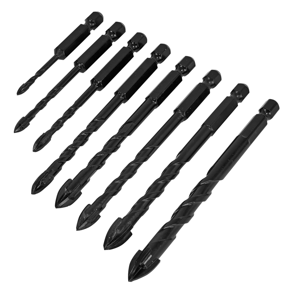 Tile & Glass Drill Bit Set 8pc