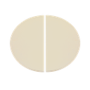 Dellonda Half-Moon Ceramic Heat Deflector Plates for Kamado BBQs 15"(38cm) 2pc