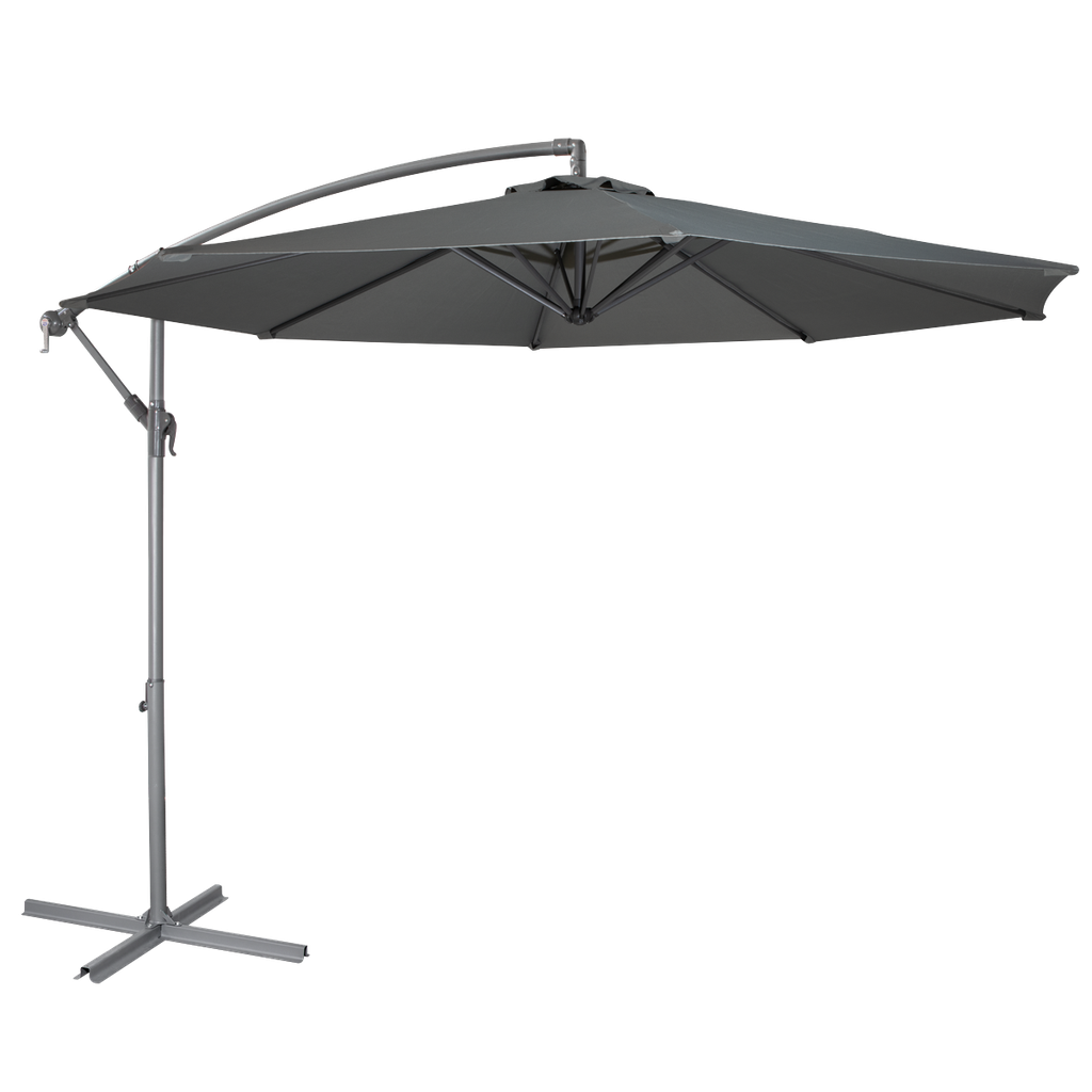 Dellonda Banana Parasol with Cover 3m - Grey