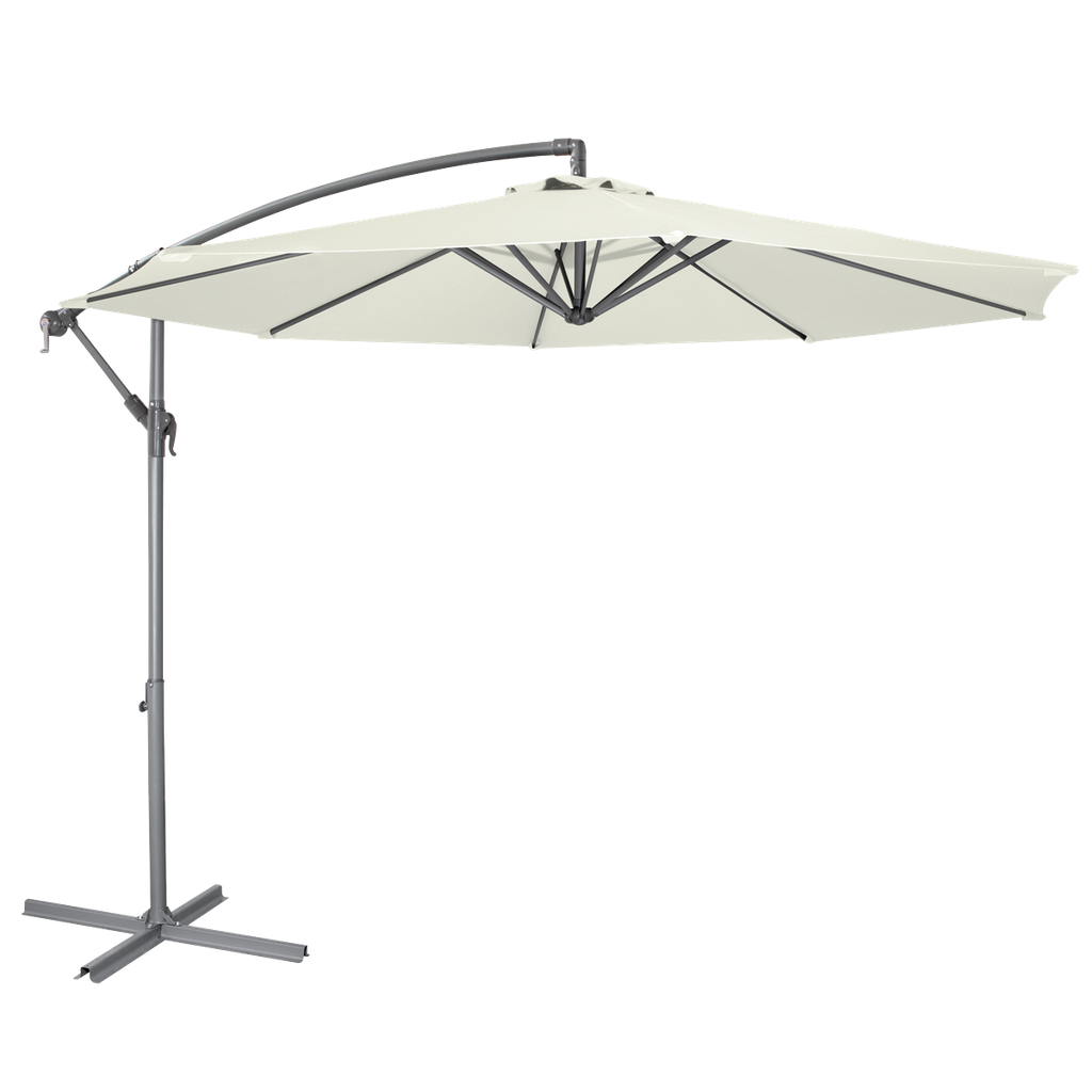 Dellonda Banana Parasol with Cover 3m - Cream