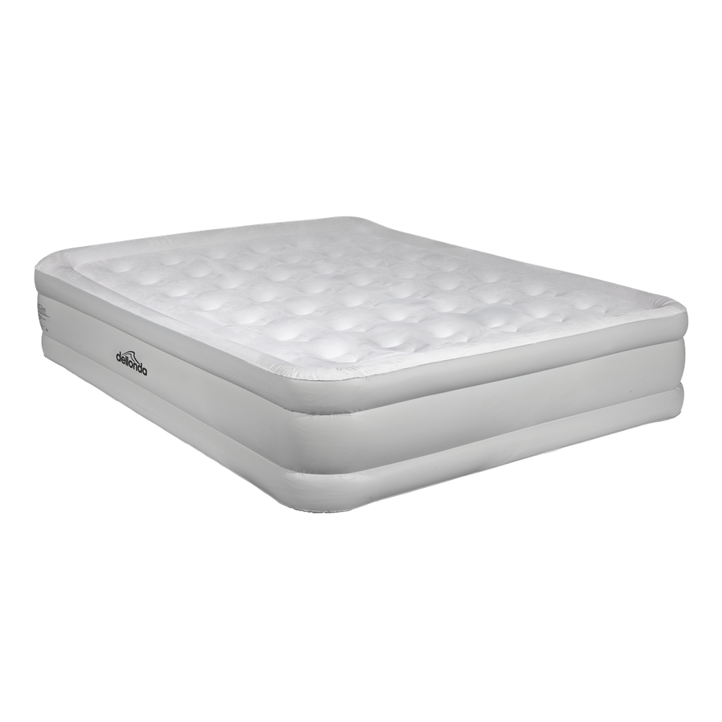Dellonda Raised Air Bed with Removable Electric Pump & Storage Bag - Queen