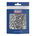 Sealey Stainless Steel Set Screw M6 x 25mm 1mm Pitch, DIN 933 - Pack of 50