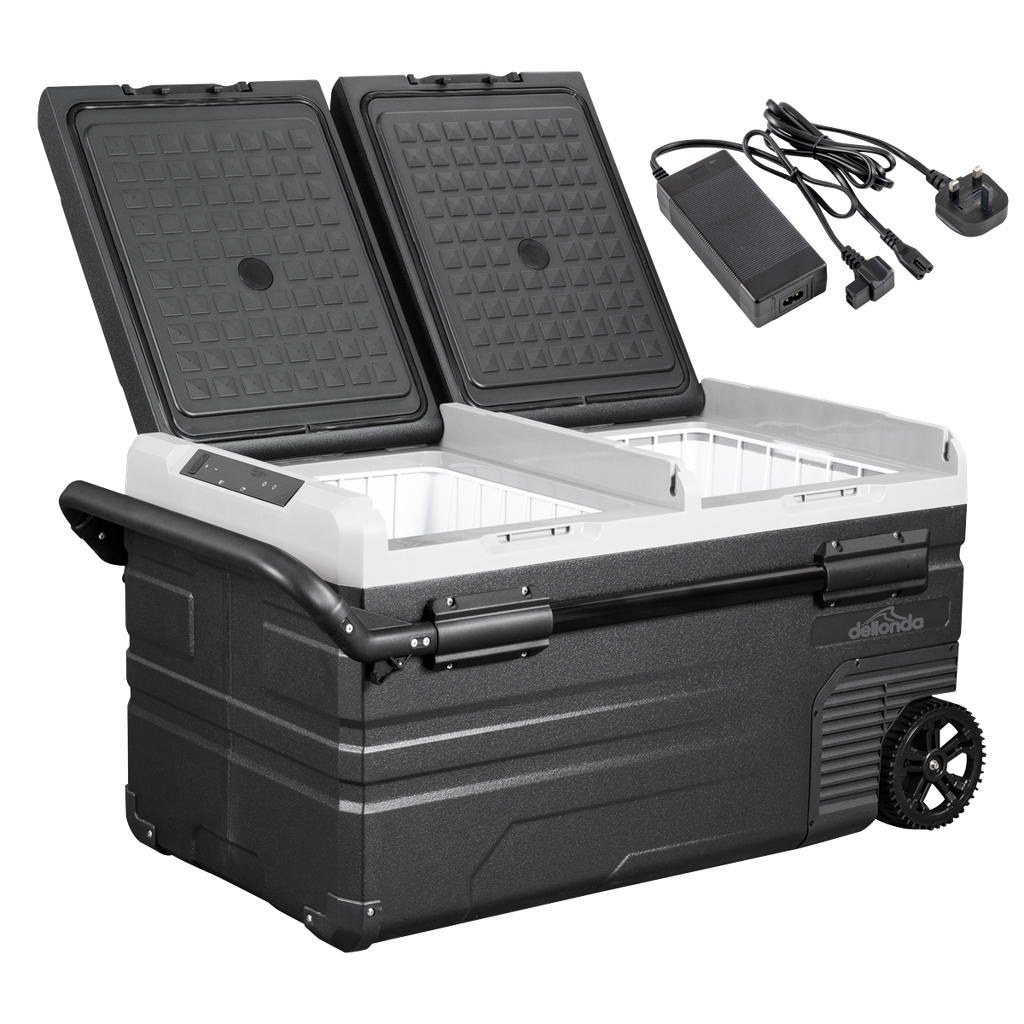 Dellonda Portable Fridge Freezer/Cool Box with LED Display & AC/DC 230V Adaptor 95L