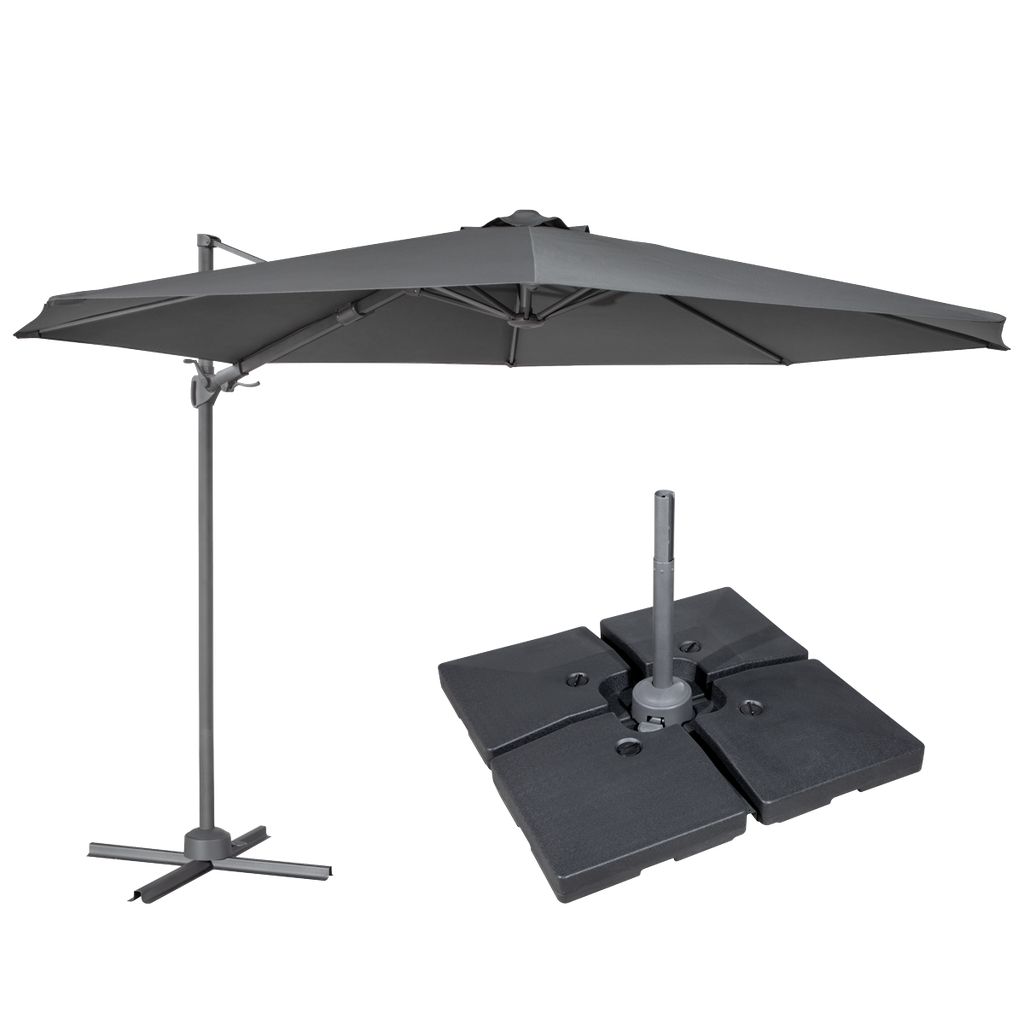 Sealey Dellonda Cantilever Parasol with 360° Rotation, Tilt, Cov