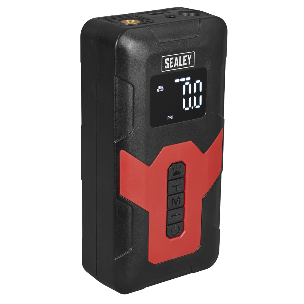 Sealey Rechargeable Tyre Inflator & Power Bank with Worklight 12