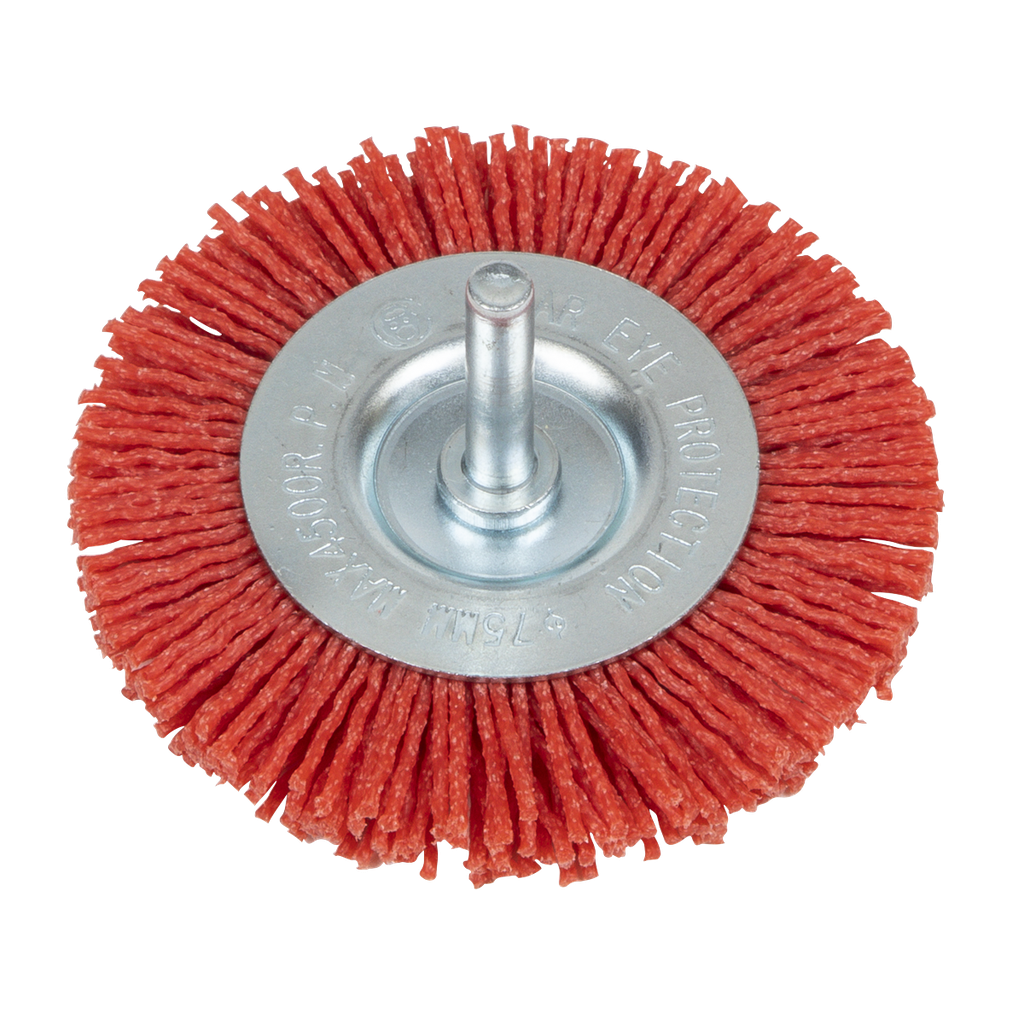 Sealey 75mm Nylon Filament Circular Brush with 6mm Shaft