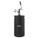 Sealey Baridi 5L Matte Black Mini Keg Growler Deluxe Style Beer Tap and CO2 Cartridge Holder