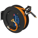 Sealey 15m Retractable High-Visibility Hybrid Air Hose with Metal Reel 10mm ID
