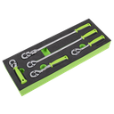 Ratchet Wrench Set 1/4"Sq 5pc Drive Flip Reverse