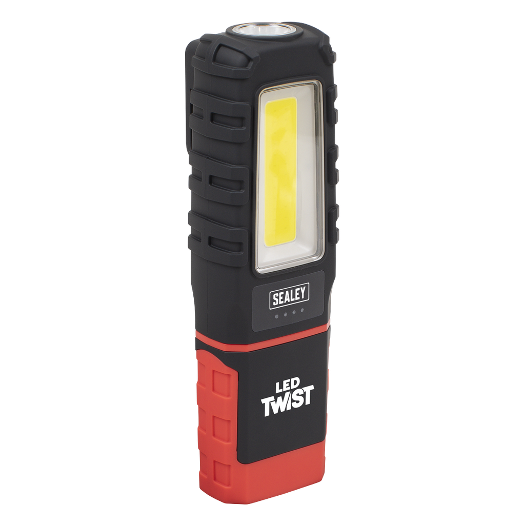 Sealey LED Twist Rechargeable Inspection Light 5W COB & 1W SMD
