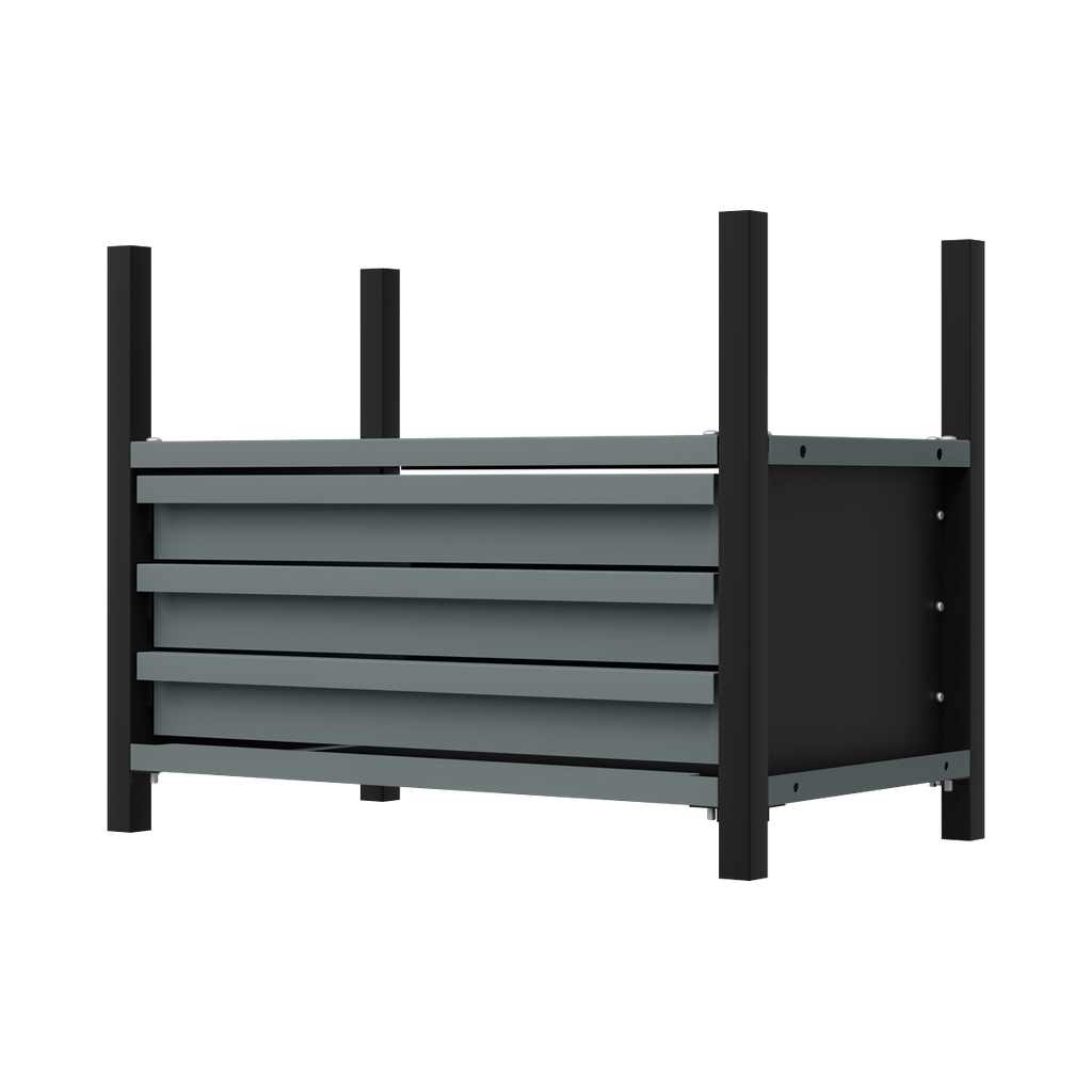 Modular Storage Mid Unit 3 Drawer & 1 Shelf 580mm