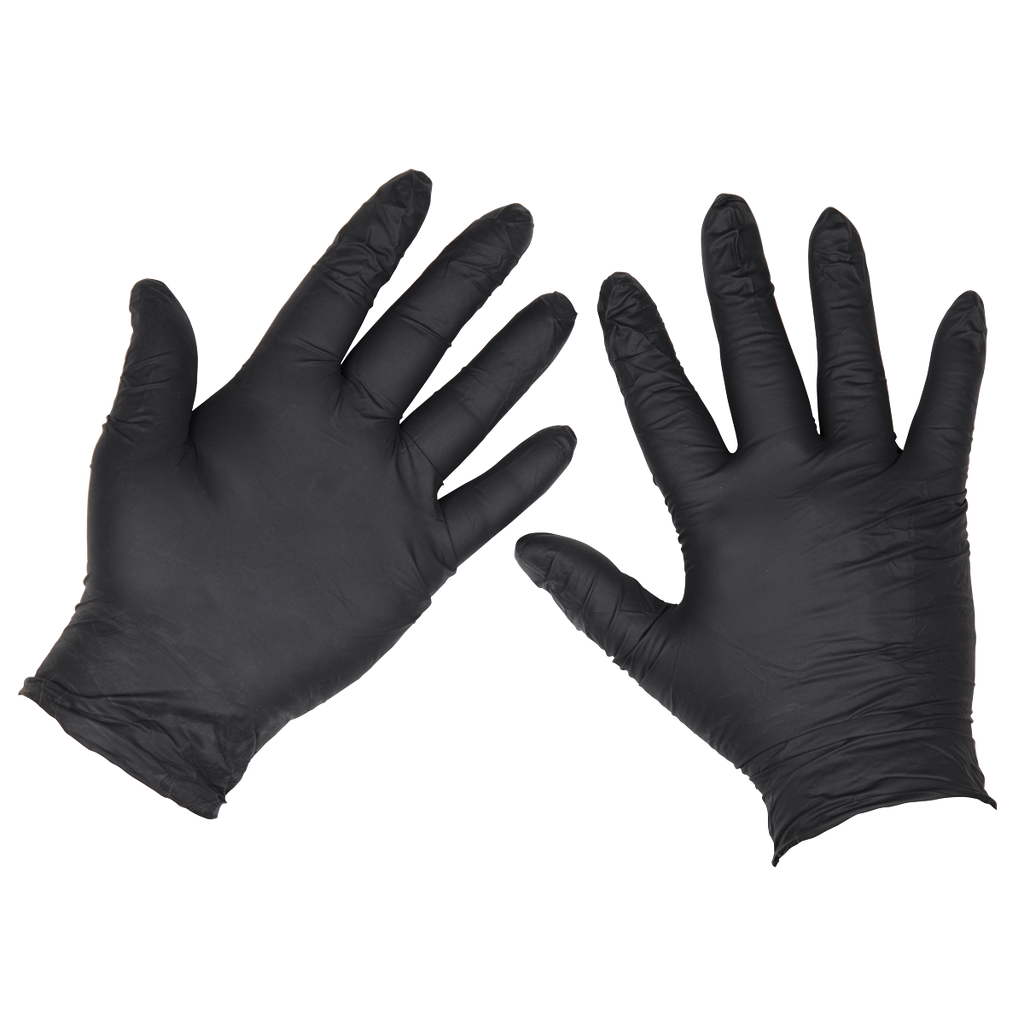 Sealey Extra-Thick Powder-Free Disposable Nitrile Gloves, Large - Pack of 100